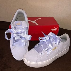 Puma Vikky Platform Ribbon Sneakers